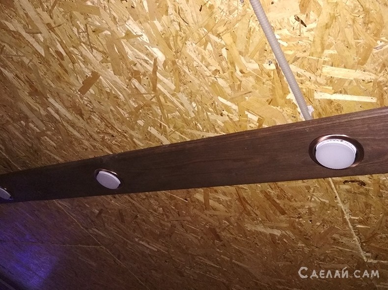 Светильник на потолок из доски - «Сделай сам из дерева»