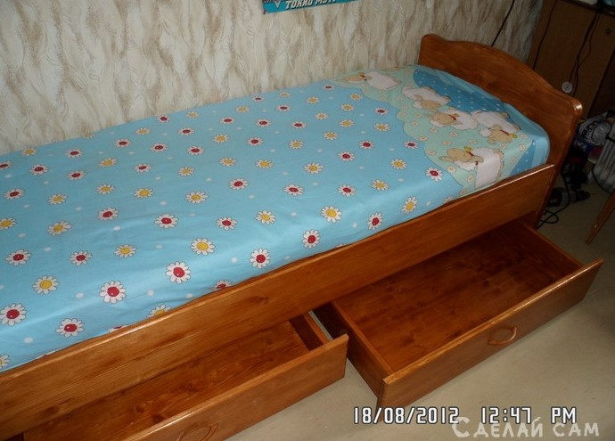 Подростковая кровать с выдвижными ящиками - «Мебель сделай сам»