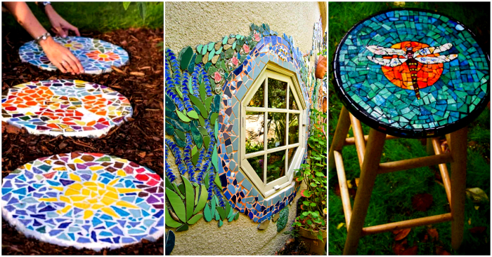 14 ярких мозаик, которые можно создать во дворе своими руками - Архитектура и интерьер