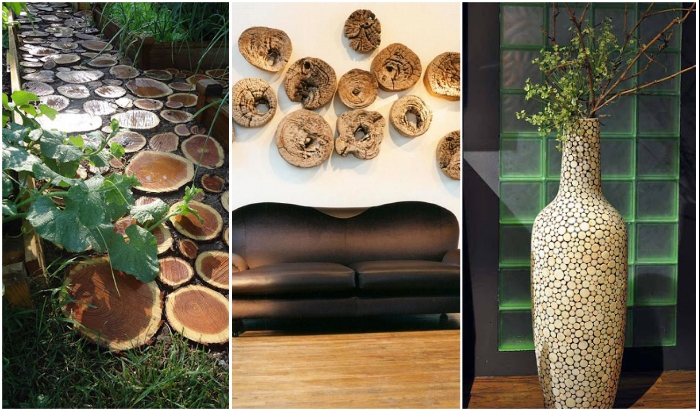 Спилы дерева в оформлении дома и двора: вдохновляющие идеи и тонкости использования - Архитектура и интерьер