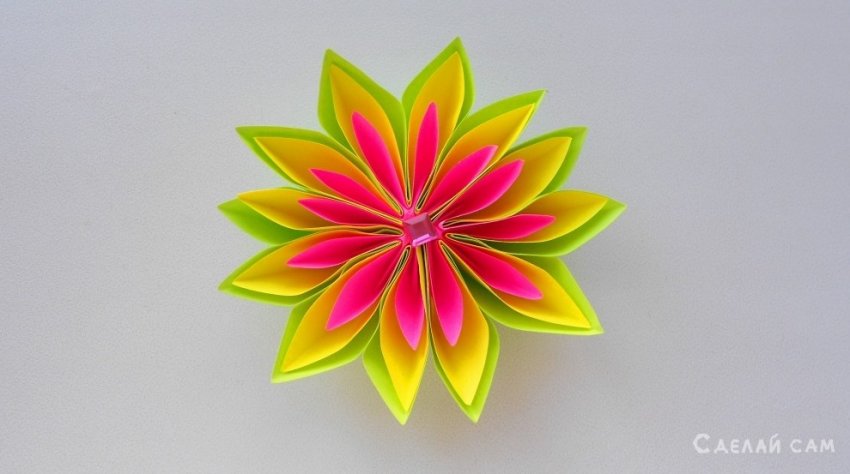 Оригами цветок из бумаги ?Как сделать поделки своими руками к празднику - «Оригами - Из бумаги»