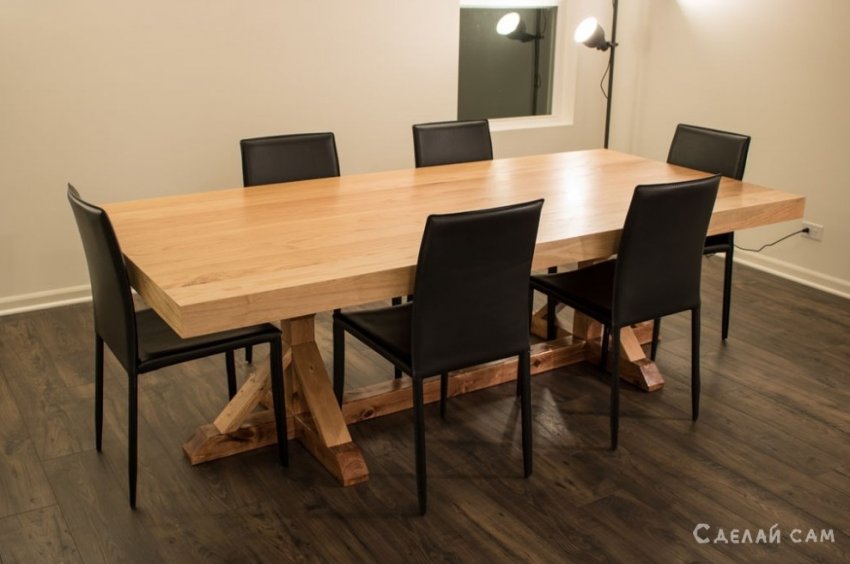 Большой деревянный стол своими руками - «Мебель сделай сам»