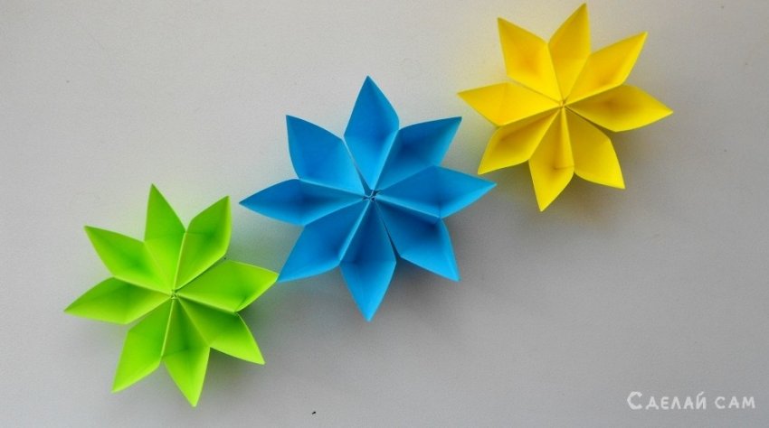 Простые цветы из бумаги Оригами поделки для украшения подарков - «Оригами - Из бумаги»