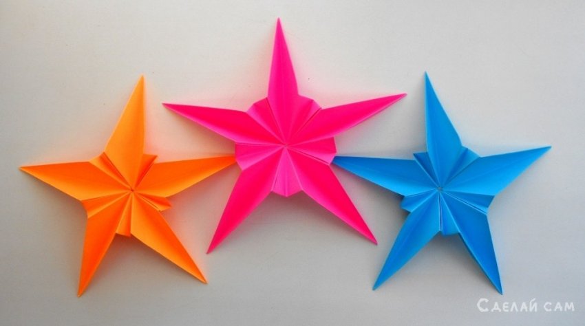 Звезда из бумаги к дню Победы - «Оригами - Из бумаги»