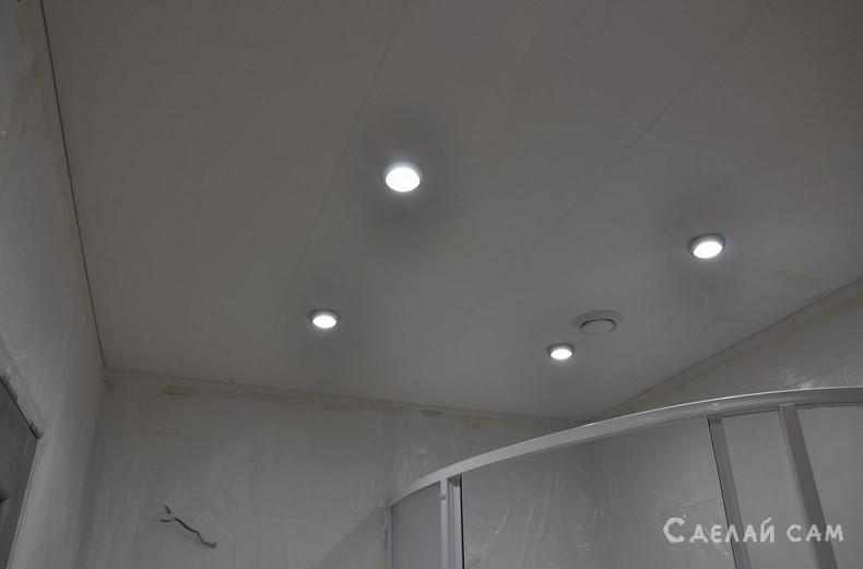 Диодное освещение потолка ванной комнаты - «Стройка и ремонт»