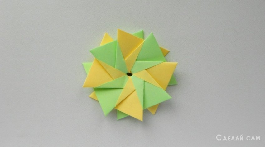 Цветок из бумаги Оригами поделка для детей - «Оригами - Из бумаги»
