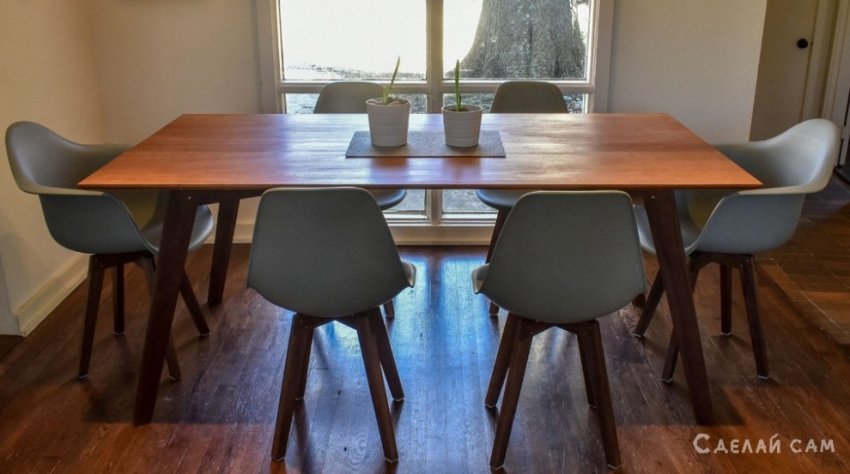 Деревянный стол в стиле модерн своими руками - «Мебель сделай сам»