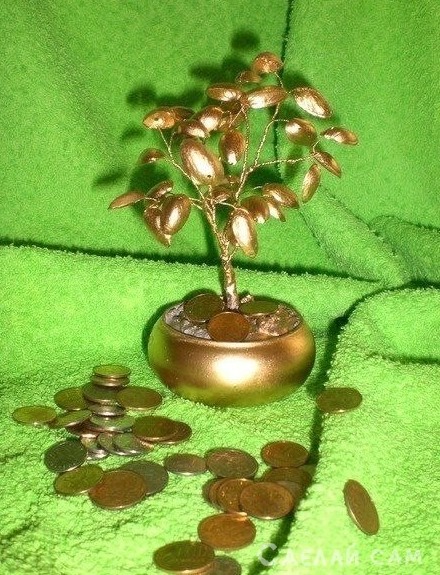 Денежное дерево из фисташек своими руками - «Сувениры и подарки»