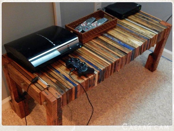 Деревянный стол для TV приставки - «Мебель сделай сам»