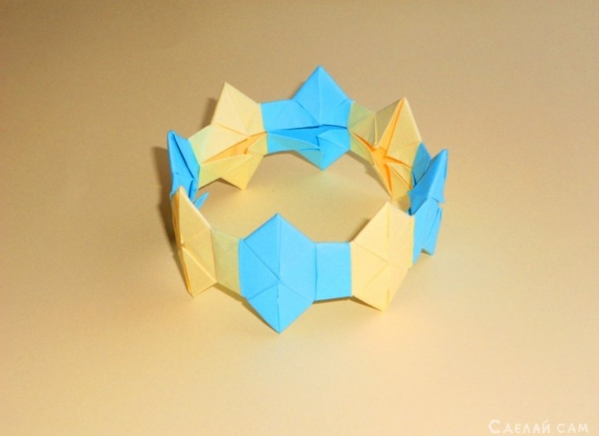 Браслет из бумаги Модульное оригами - «Оригами - Из бумаги»