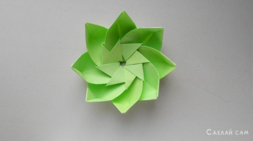 Цветок из бумаги. Оригами подарок украшение на 8 марта, день влюбленных - «Оригами - Из бумаги»