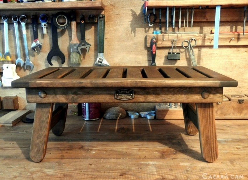Деревянный столик для ноутбука - «Мебель сделай сам»