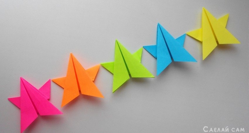 Гирлянда из бумаги. Оригами поделка на Новый Год 2018 - «Оригами - Из бумаги»