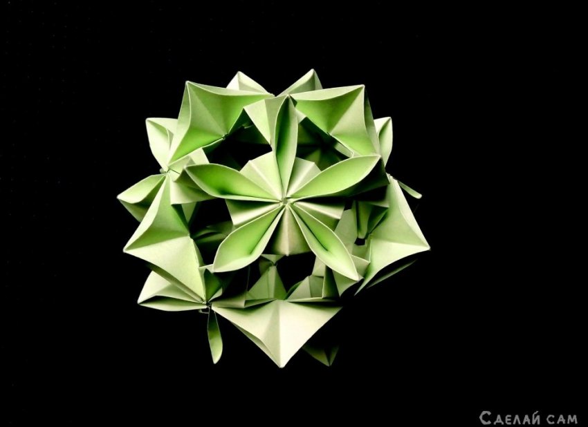 Как сделать Шар кусудама из бумаги - «Оригами - Из бумаги»