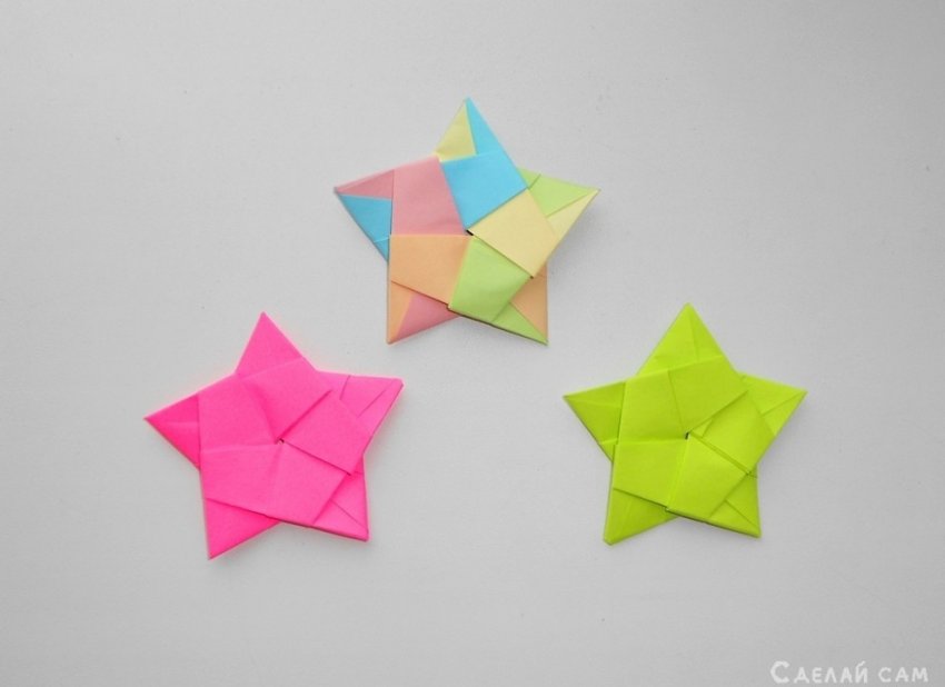 Модульная звезда из бумаги - «Оригами - Из бумаги»
