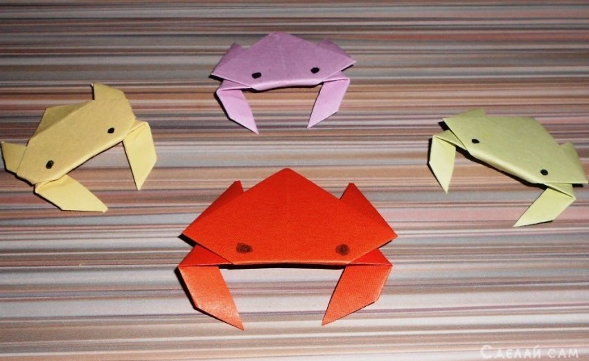 Оригами краб. Как сделать из бумаги. - «Оригами - Из бумаги»