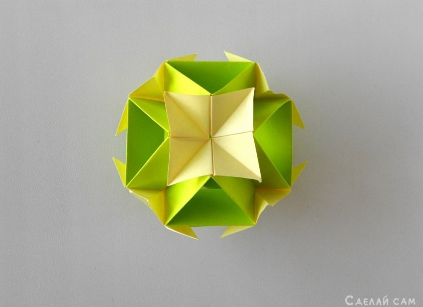 Шар Кусудама из бумаги - «Оригами - Из бумаги»
