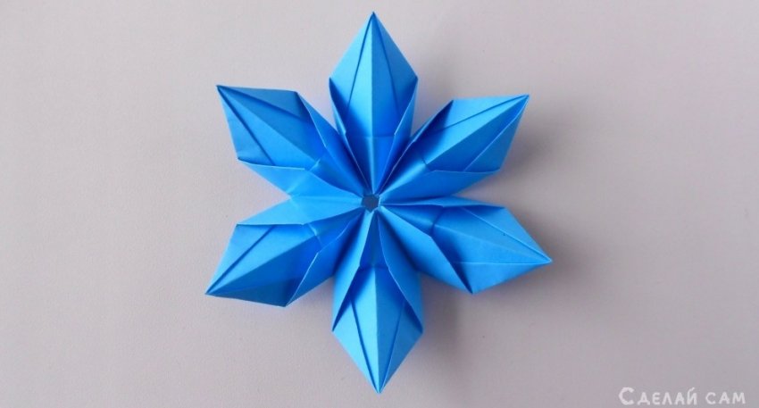 Снежинка из бумаги. Оригами Снежинки на Новый год 2018 - «Оригами - Из бумаги»