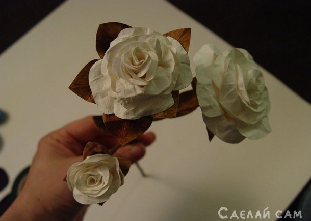 Роза из бумаги - «Оригами - Из бумаги»