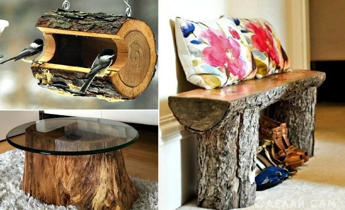 7 идей применения деревянных колод - «Сделай сам из дерева»
