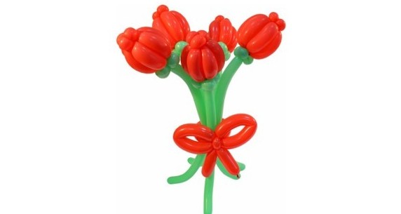Букет тюльпанов из воздушных шаров - «Сувениры и подарки»