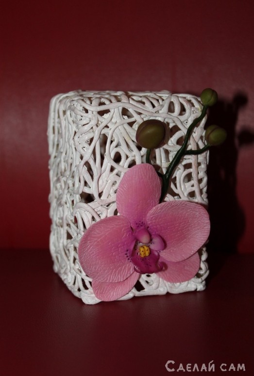 Декоративная вазочка из полимерной глины - «Сувениры и подарки»