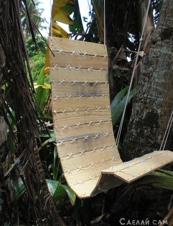 Кресло-гамак из деревянного поддона - «Мебель сделай сам»