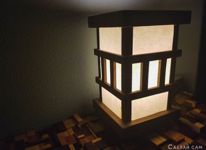 Настольная лампа в японском стиле своими руками - «Сделай сам из дерева»