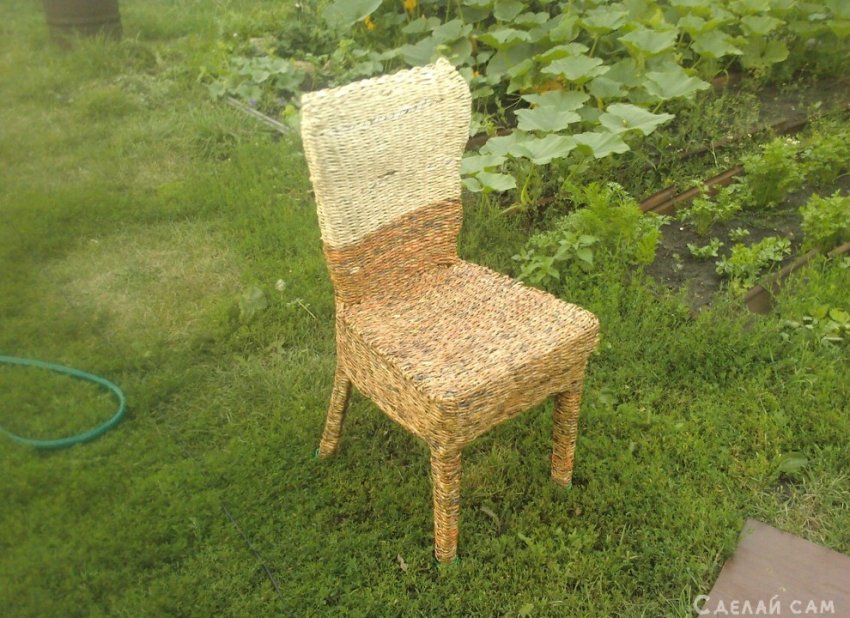 Плетение из газеты - Стул - «Мебель сделай сам»