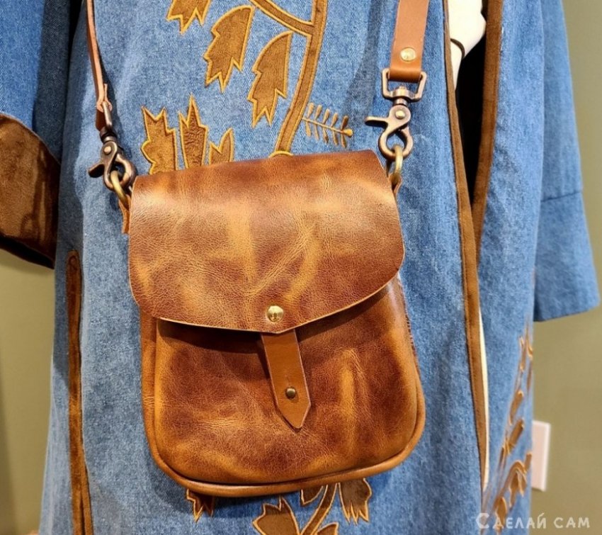 Женская кожаная сумка из натуральной кожи своими руками - «Сувениры и подарки»