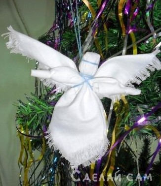 Рождественские ангелы за 15 минут.Сувенир из текстиля - «Сувениры и подарки»