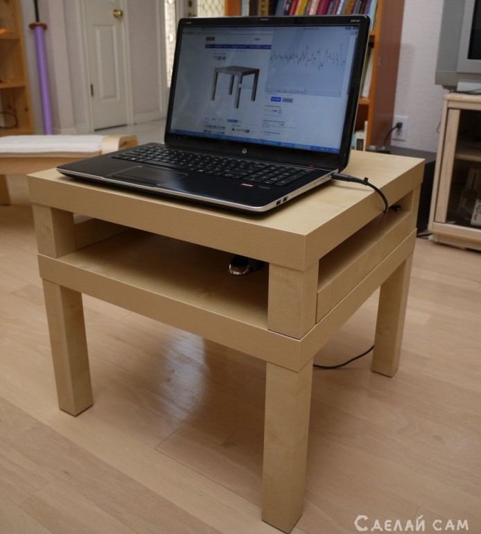 Стол для ноутбука из двух неудобных столиков от IKEA - «Мебель сделай сам»