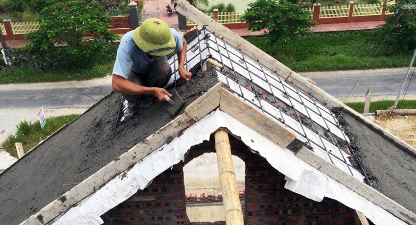 Как построить крышу из бетона без использования механических средств - «Сделай сам»