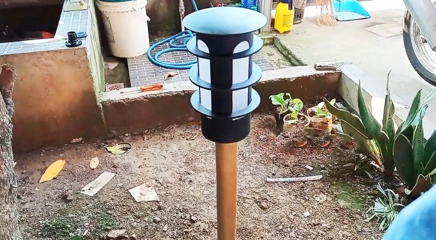 Как сделать современный садовый светильник за копейки из трубы ПВХ - «Сделай сам»
