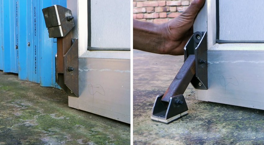 Как сделать простой дверной фиксатор-упор из остатков металла - «Сделай сам»