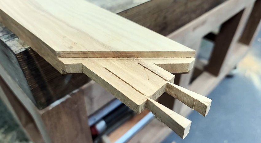 Как соединять деревянные заготовки без клея при помощи шипа и распорных клиньев - «Сделай сам»