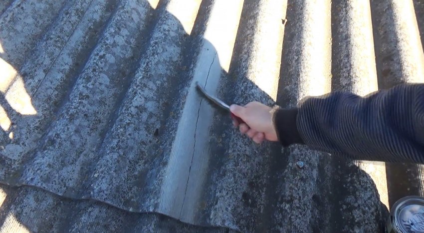 Как заделать трещину в шифере тем что есть под рукой - «Сделай сам»