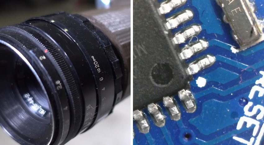 USB микроскоп для пайки из веб-камеры и старого объектива фотоаппарата - «Сделай сам»
