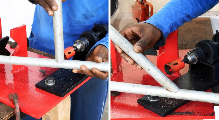 Как сделать приспособление для вырезки седловин труб под любым углом - «Сделай сам»