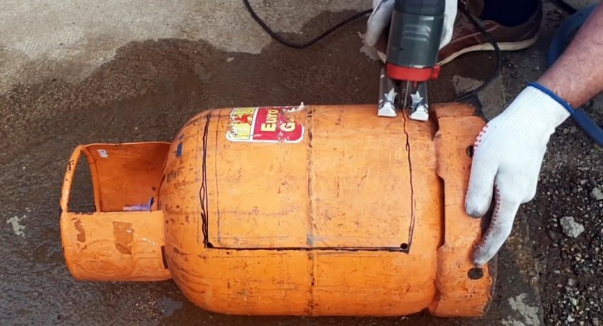 Как из небольшого газового баллона сделать угольный гриль - «Сделай сам»