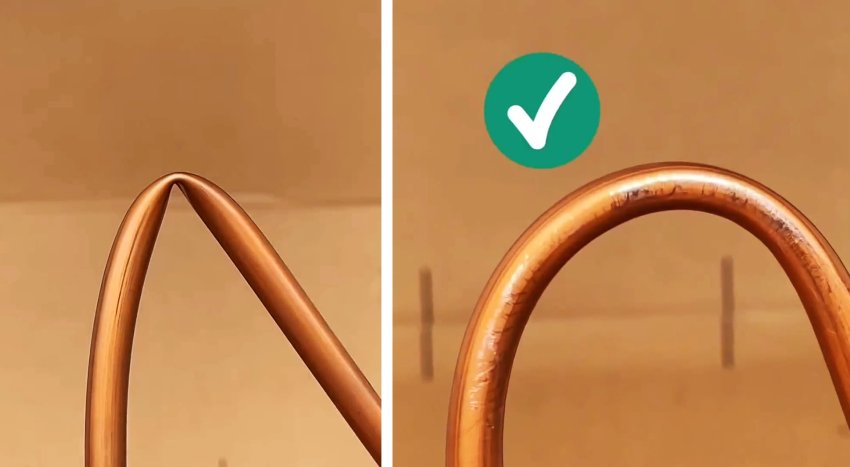 Лайфхак: Как согнуть медную трубку без залома и без специнструмента - «Сделай сам»