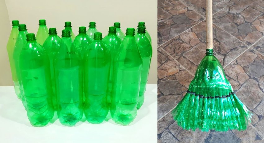 Как сделать метлу из ПЭТ бутылок - «Сделай сам»